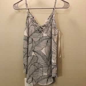 Black and White Tank Blouse